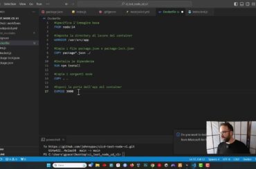 CI/CD 4/7 con Node.js, Docker e GitHub Actions –  La creazione del Dockerfile per il progetto Node