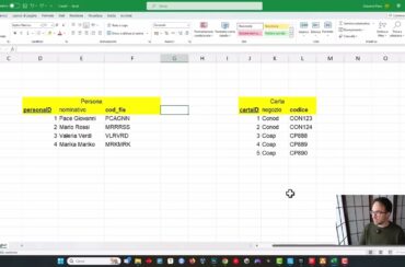 Trasformazione da ER a MySQL 6/20 – Simuliamo cosa succede in Excel con una relazione Uno a Molti