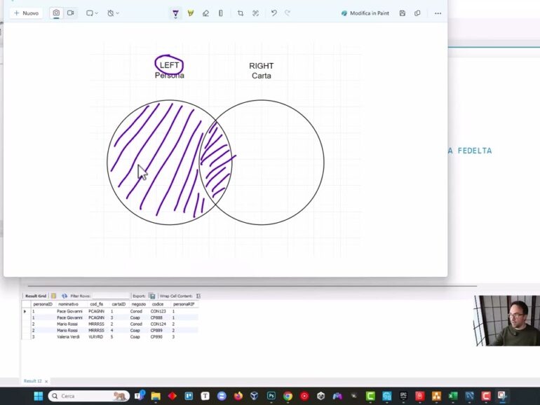 Trasformazione da ER a MySQL 9/20 – Left right e inner JOIN in una relazione Uno a Molti