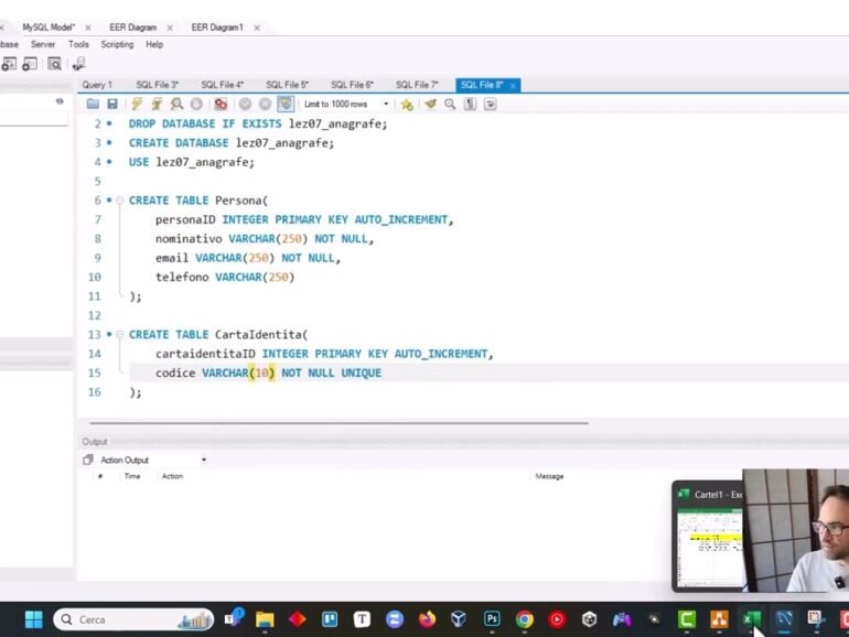 Trasformazione da ER a MySQL 19/20 – Traduciamo in SQL la relazione Uno ad Uno